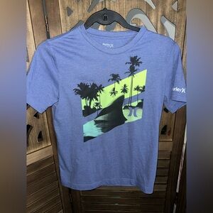 Boys Hurley Blue Graphic T-Shirt- Size M